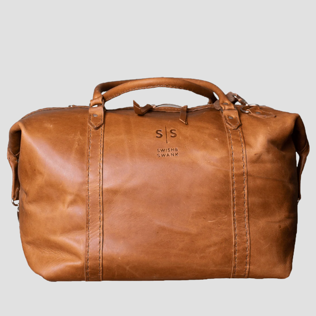 Affordable leather duffle bags online