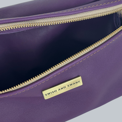 Genuine Leather Belt Bag - Violet