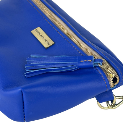 Genuine Leather Belt Bag - Royal Blue