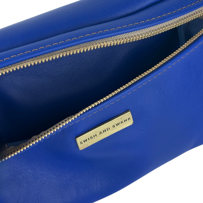 Genuine Leather Belt Bag - Royal Blue