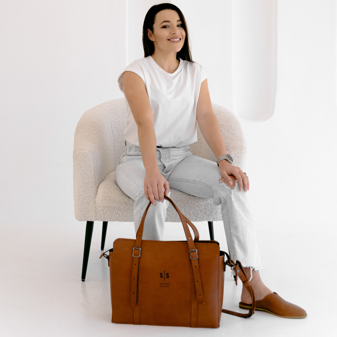 Premium Leather Ladies Briefcase Swish and Swank SWISH AND SWANK