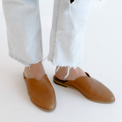 The Everyday Leather Mule - Tan