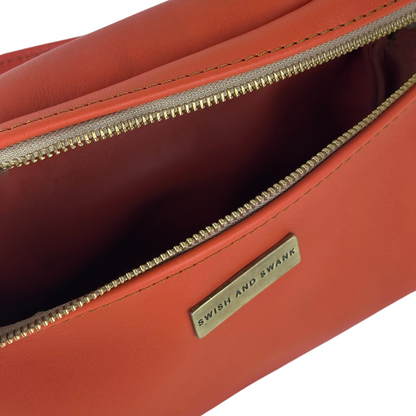 Genuine Leather Belt Bag - Coral