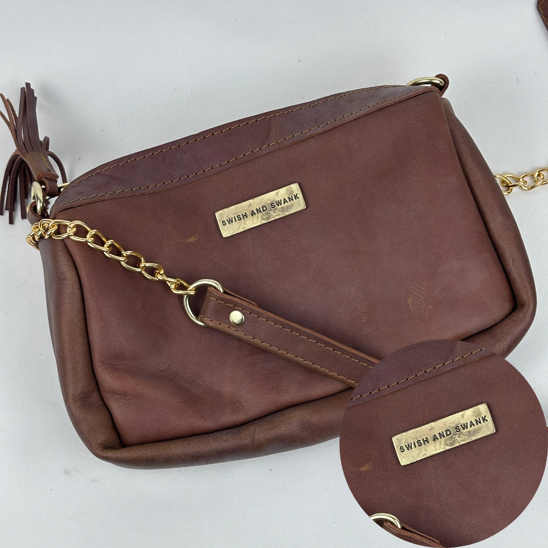 The Chain Block Shoulder Bag - Warm Tan - Reject