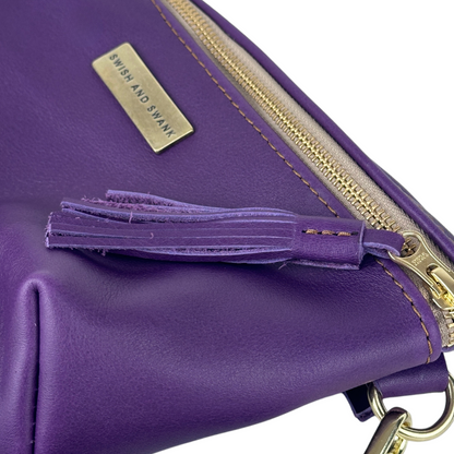 Genuine Leather Belt Bag - Violet