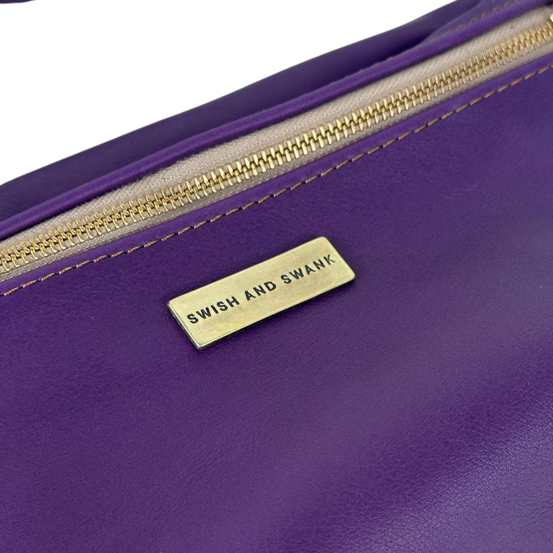 Genuine Leather Belt Bag - Violet